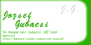 jozsef gubacsi business card